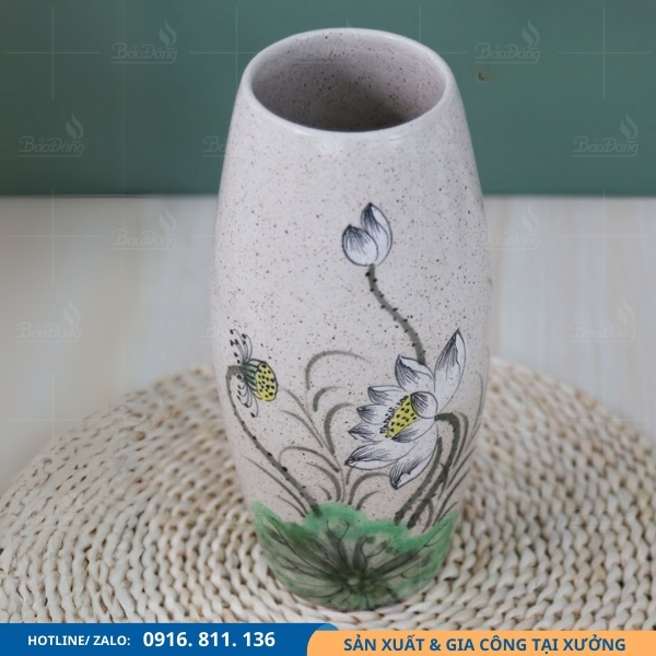 binh-hoa-bat-trang-men-cham-hoa-sen-gia-si-xuong bình hoa bát tràng men chấm hoa sen giá sỉ xưởng