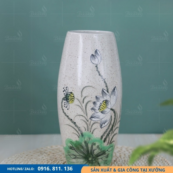 binh-hoa-su-bat-trang-men-cham-hoa-sen-gia-tot bình hoa sứ bát tràng men chấm hoa sen giá tốt