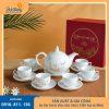 bộ ấm chén bát tràng trắng giá rẻ cao cấp
