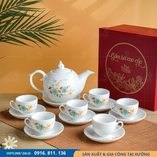 bo-am-chen-bat-trang-gia-re-dang-buoi-lua bộ ấm chén bát tràng giá rẻ, dáng bưởi lửa, hoạ tiết hoa dây
