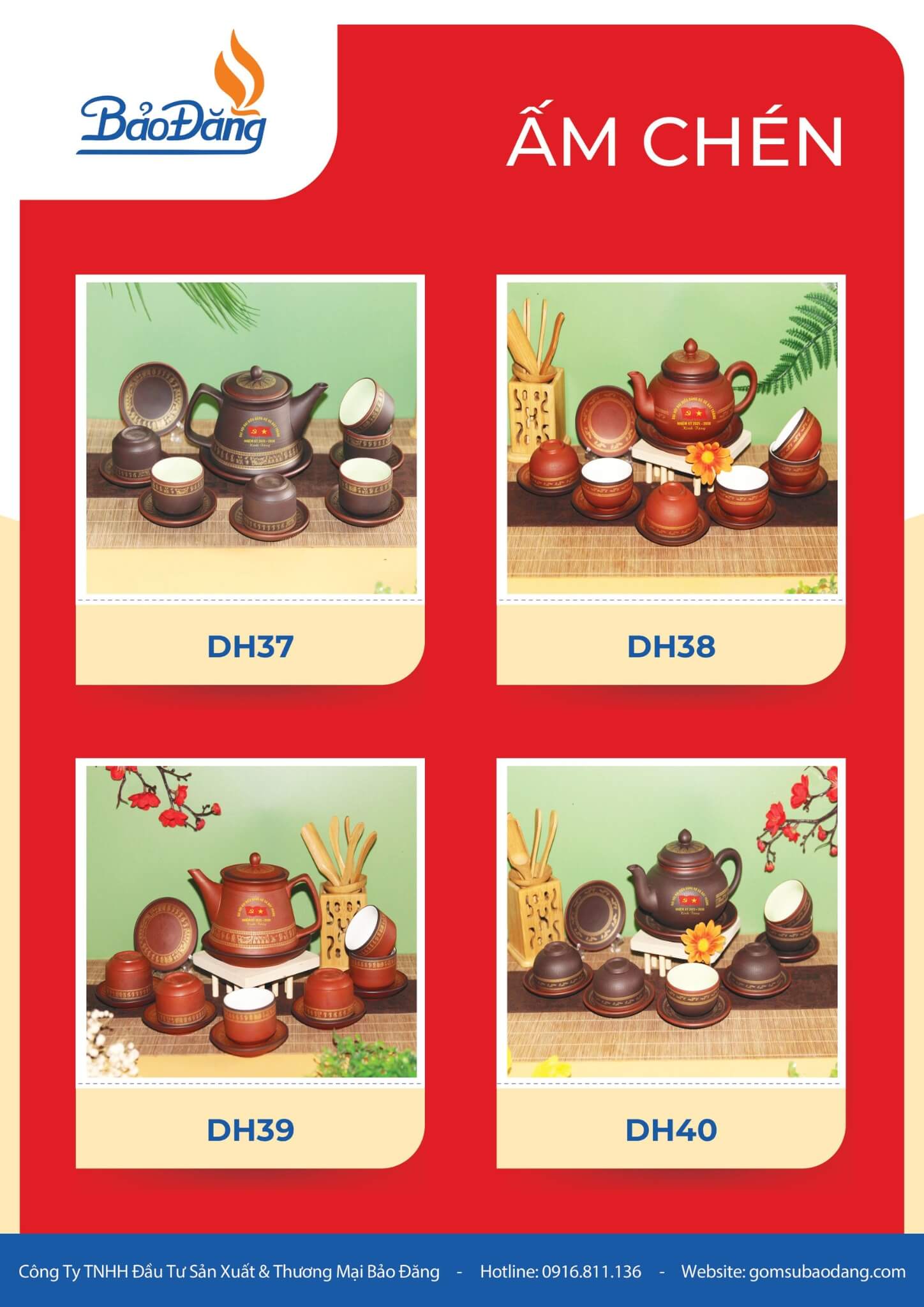 Bộ ấm chén bát tràng quà tặng đảng bộ tặng cán bộ đẹp
