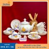 bộ ấm chén kẻ chỉ vàng thuận buồm xuôi gió
