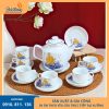 bộ ấm chén vuông kẻ chỉ vàng thuận buồm xuôi gió giá tốt