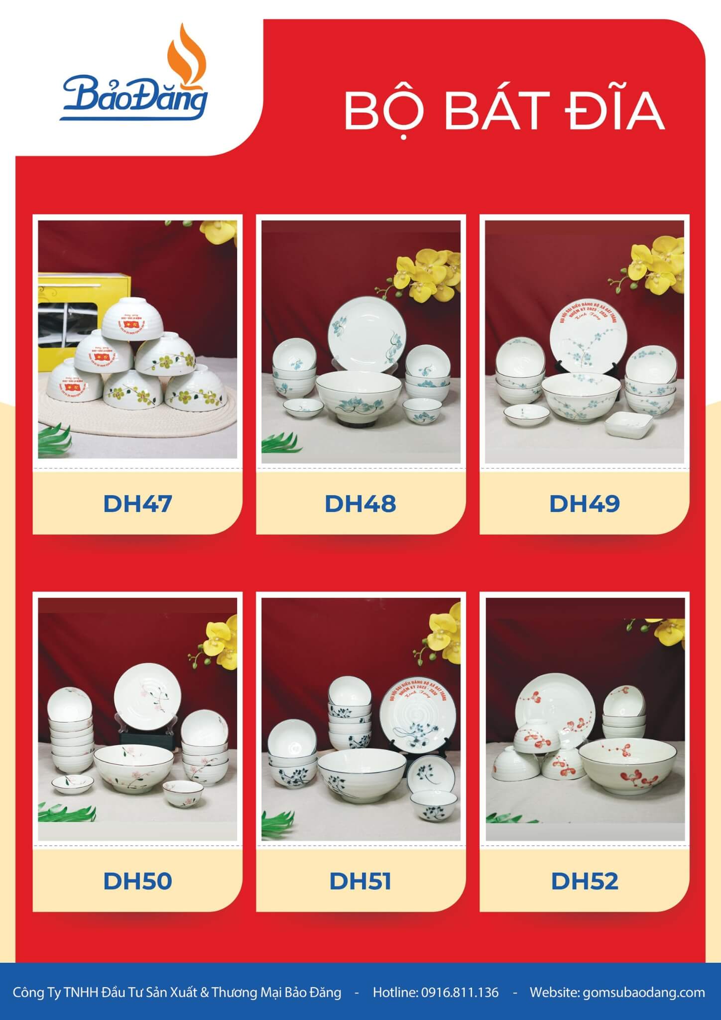 bộ bát đĩa bát tràng quà đại hội đảng bộ ý nghĩa