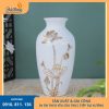 Lọ Hoa Sứ Bát Tràng Hoa Sen Vẽ Vàng