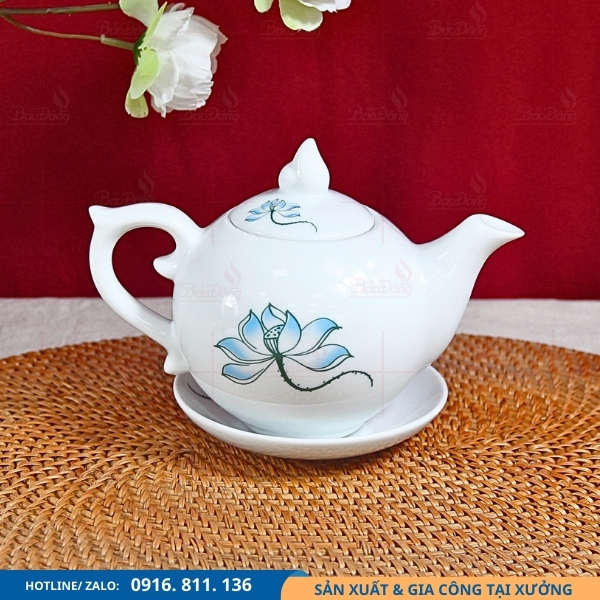 am-tra-buoi-lua-hoa-sen-don ấm trà bưởi lửa hoa sen đơn