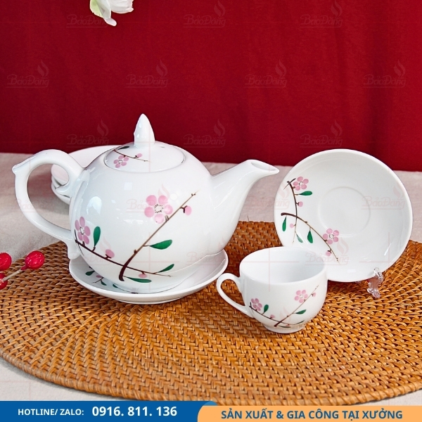 am-tra-hoa-dao-hong-buoi-lu bộ ấm trà hoa đào hồng bưởi lửa