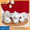 Bộ ấm chén Bát Tràng dáng Đài Các Thuận Buồm Xuôi Gió