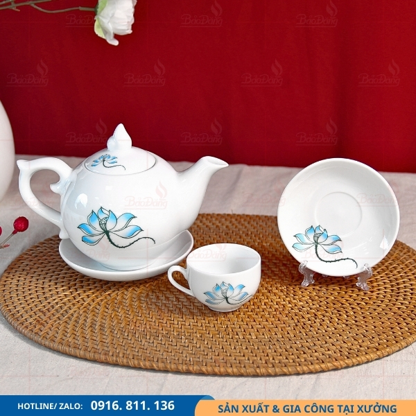 bo-am-chen-buoi-lua-hoa-sen-don-vang bộ ấm chén bưởi lửa hoa sen đơn vàng