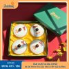 Khay đựng bánh kẹo sứ in logo làm quà Tết doanh nghiệp.