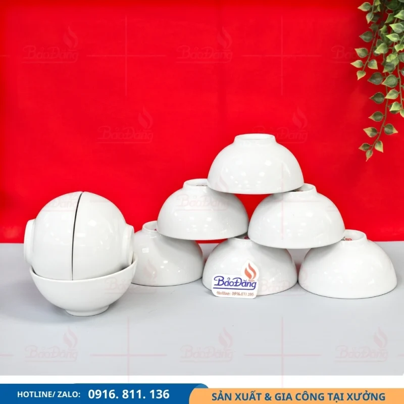 Bộ 6 bát trắng trơn lựa chọn tiết kiệm cho gia đình