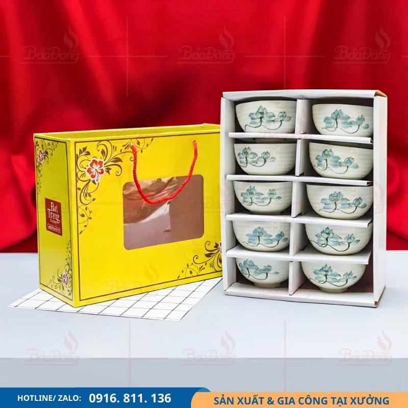 Bộ bát cơm hoa sen Bát Tràng cao cấp Bộ bát cơm hoa sen Bát Tràng cao cấp.