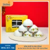 Bộ chén cơm men kem hoa xanh cốm nhận sản xuất theo đơn số lượng
