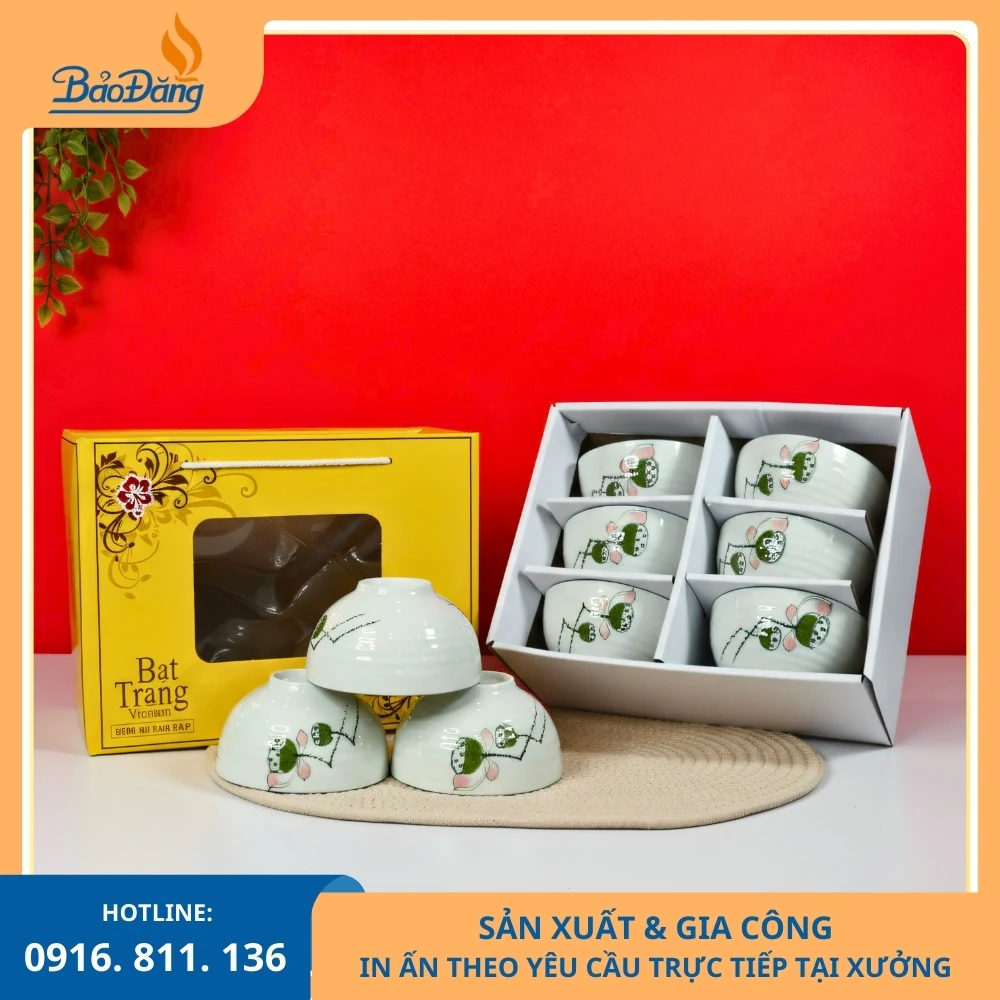 Bộ chén cơm đài sen giá xưởngm-men-kem-dai-sen-bat-trang Bộ chén cơm men kem họa tiết đài sen nhận sản xuất theo đơn số lượng