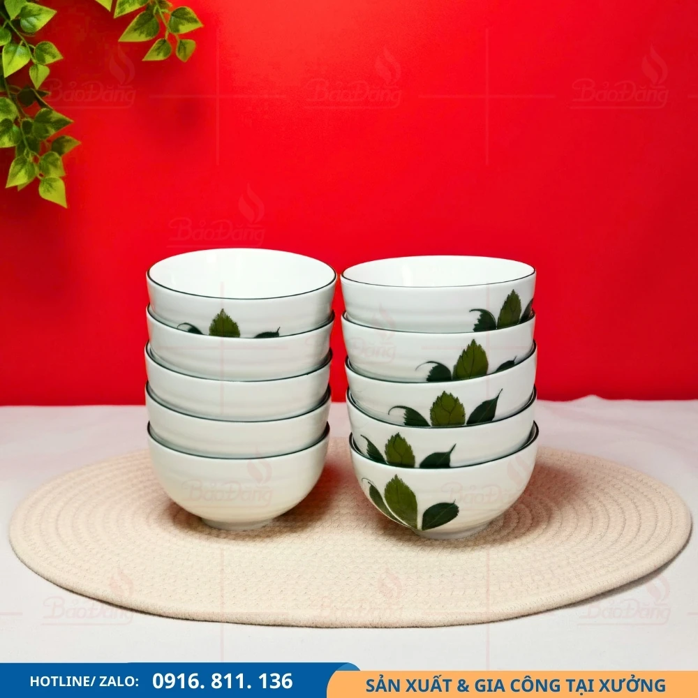 Set bát cơm lá xương rồng đặt số lượng Set bát cơm lá xương rồng cung cấp giá xưởng