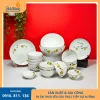 Set bát đĩa hoa xanh lá sản xuất tại Bát Tràng theo lô