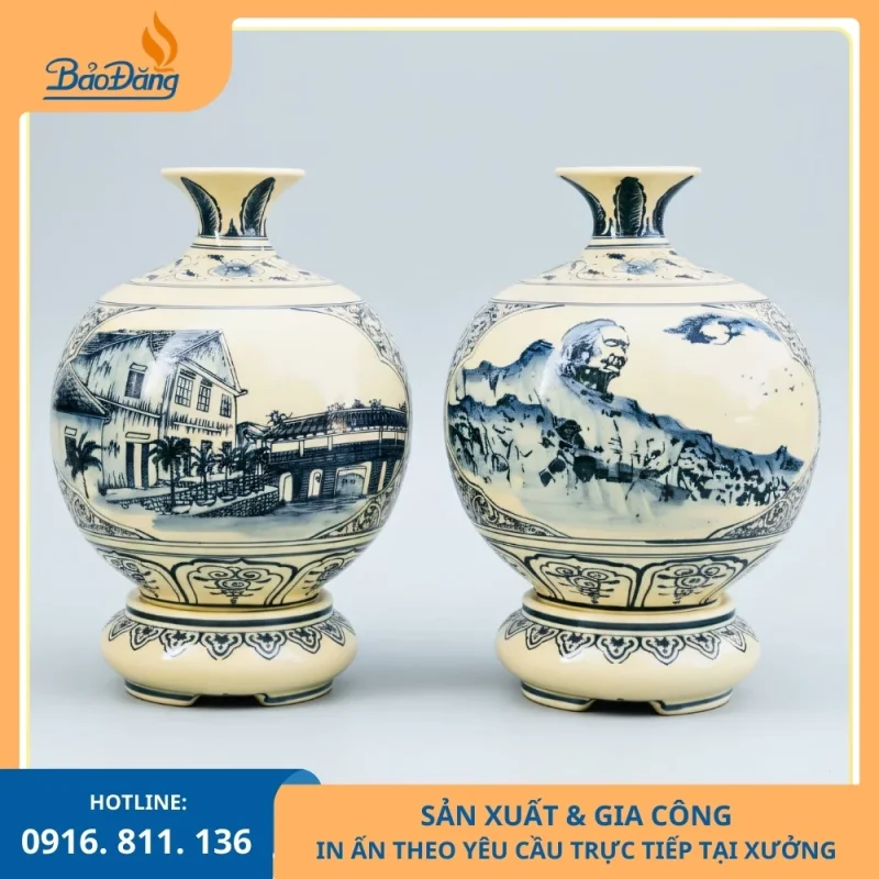 Bình hút lộc nhị cảnh Quảng Nam dùng làm quà tặng lưu niệm