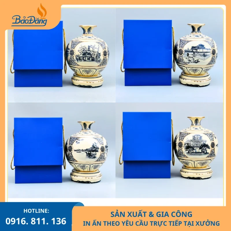 Bình hút lộc tứ cảnh Huế với bố cục 4 cảnh nổi bật