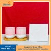Ly sứ hỏa biến men hồng với màu men nổi bật, tinh tế